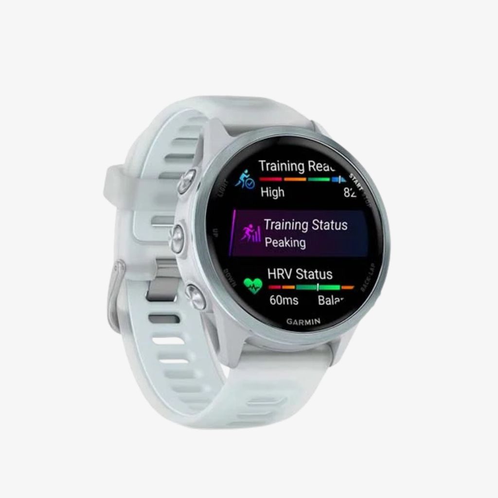 Forerunner® 570 - 42mm - Cloud Blue Aluminium with Translucent Whitestone/Cloud Blue Band - Image 3