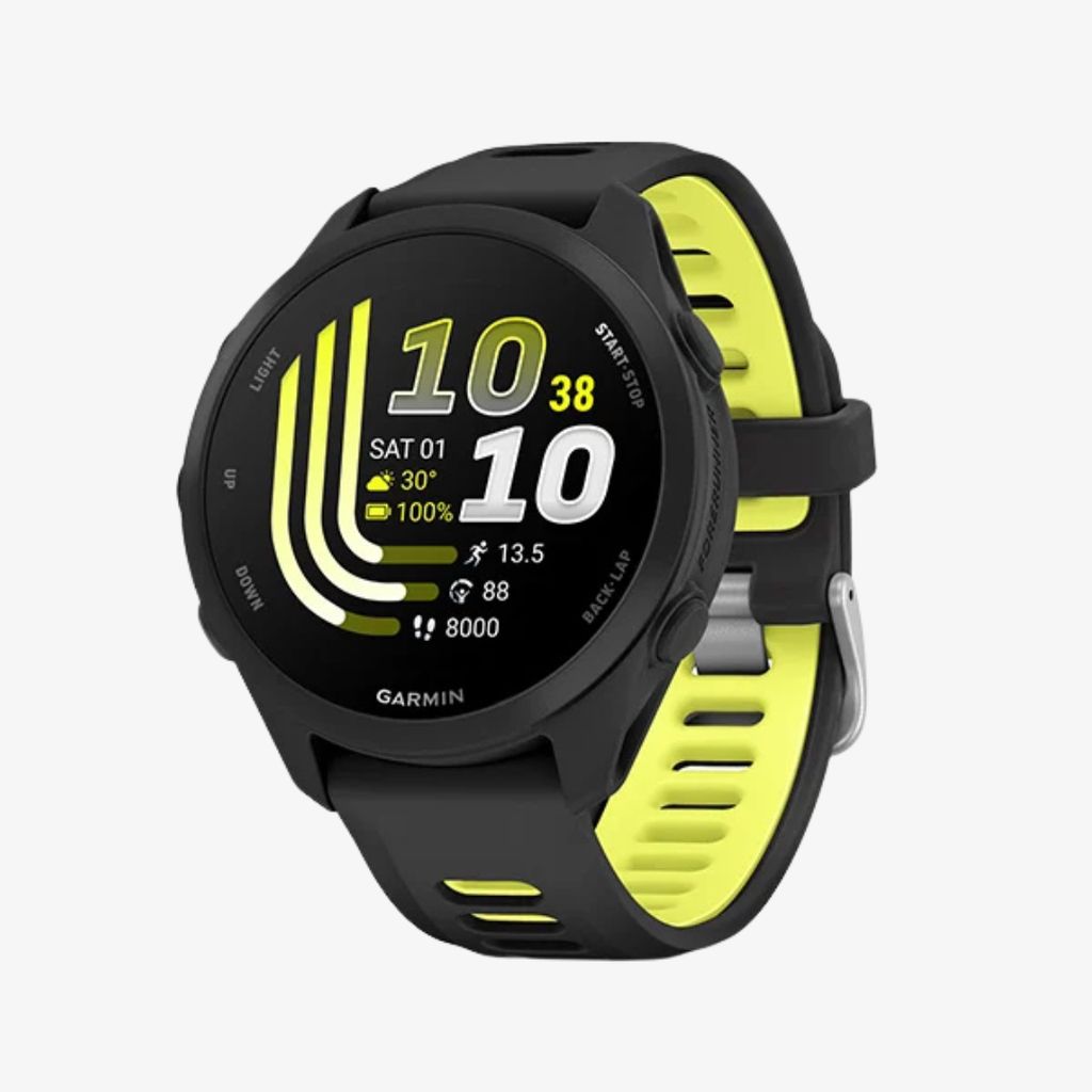 Forerunner® 170, Black with Black/Amp Yellow Band - Image 1