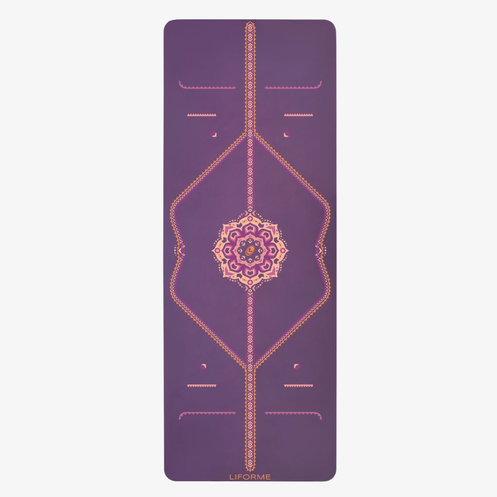 Liforme Blossoming Lotus Yoga Mat - Purple - Image 2