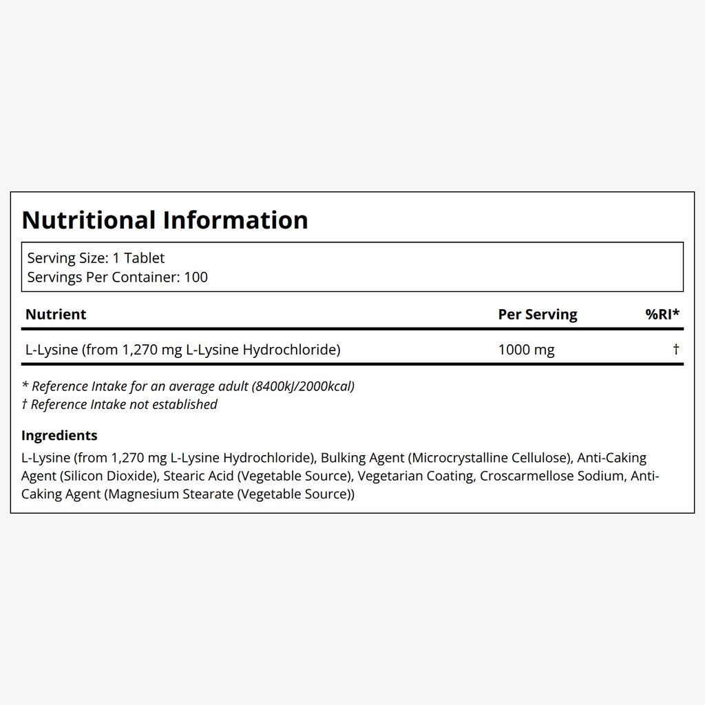 L-Lysine 1,000 mg - Image 2