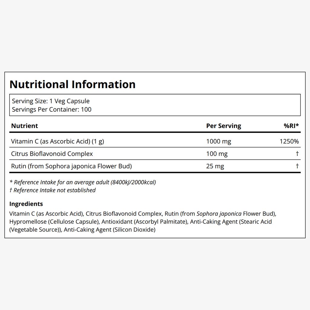 Vitamin C-1000 Immune System Support Veg Capsules - Image 2