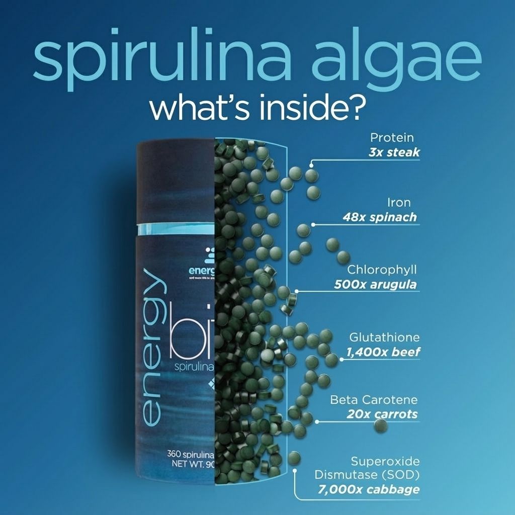 ENERGYbits Spirulina - Cannister - Image 3