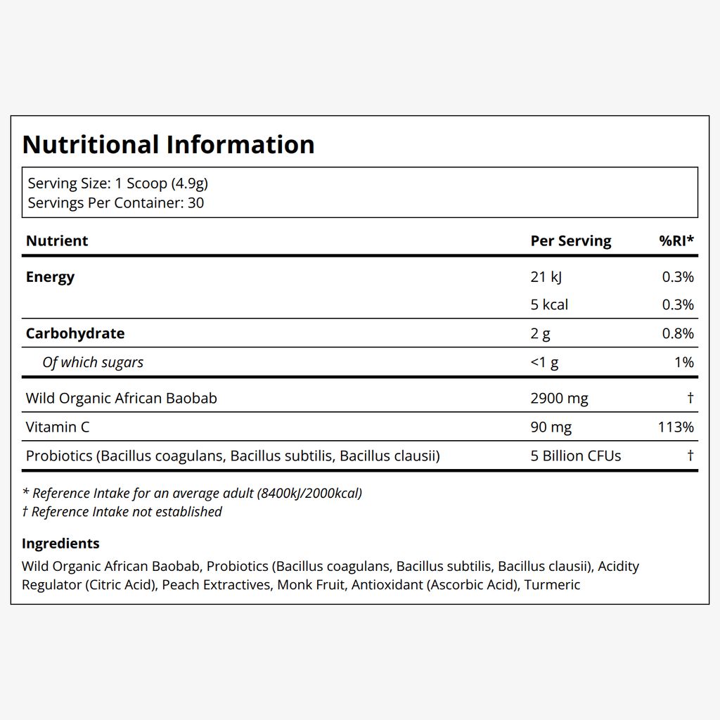 Debloat: Prebiotic + Probiotic - White Peach - Image 2