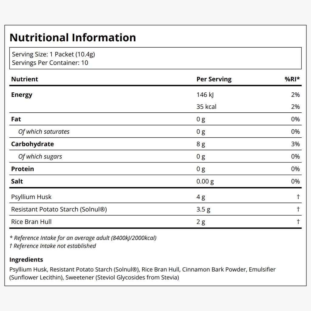 Fiber+ Pure Cinnamon - 10 Travel Packs - Image 2