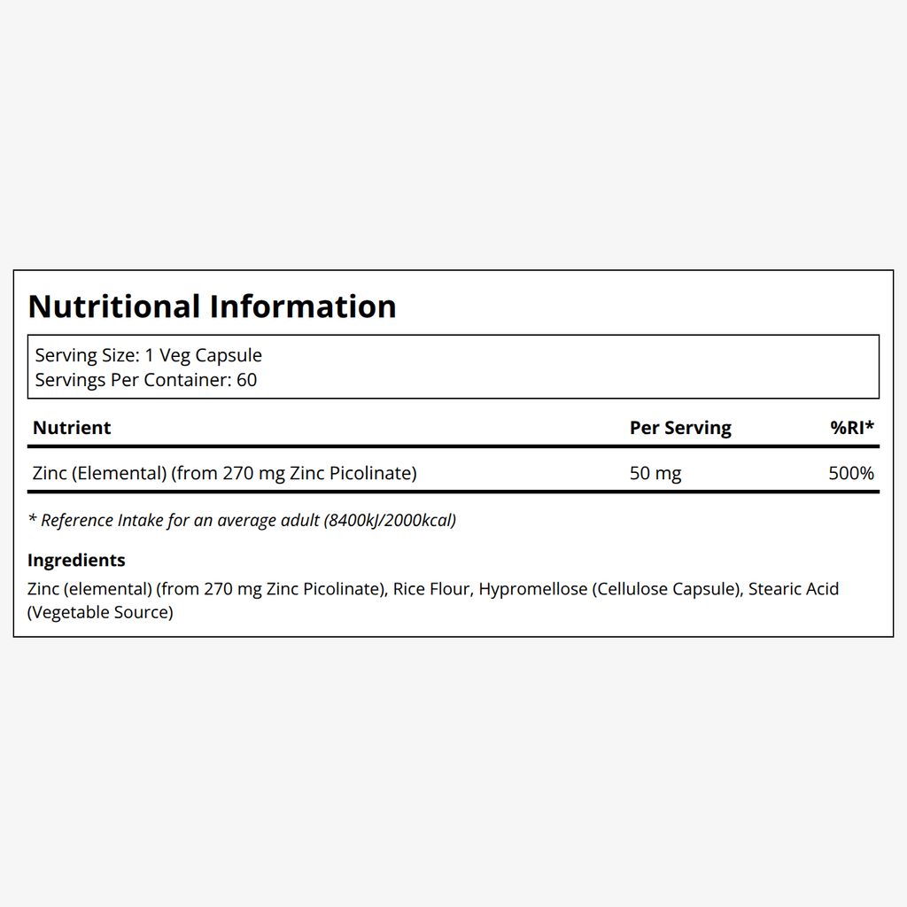 Zinc Picolinate - 50 mg - Image 2