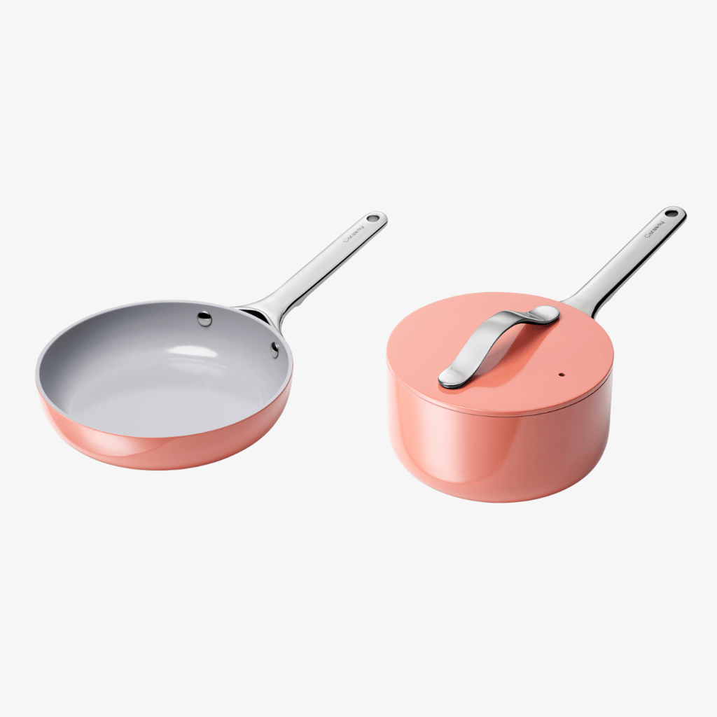 Non-Stick Ceramic Mini Fry Pan and Mini Sauce Pan Duo Perracotta (Prekit) - Image 1