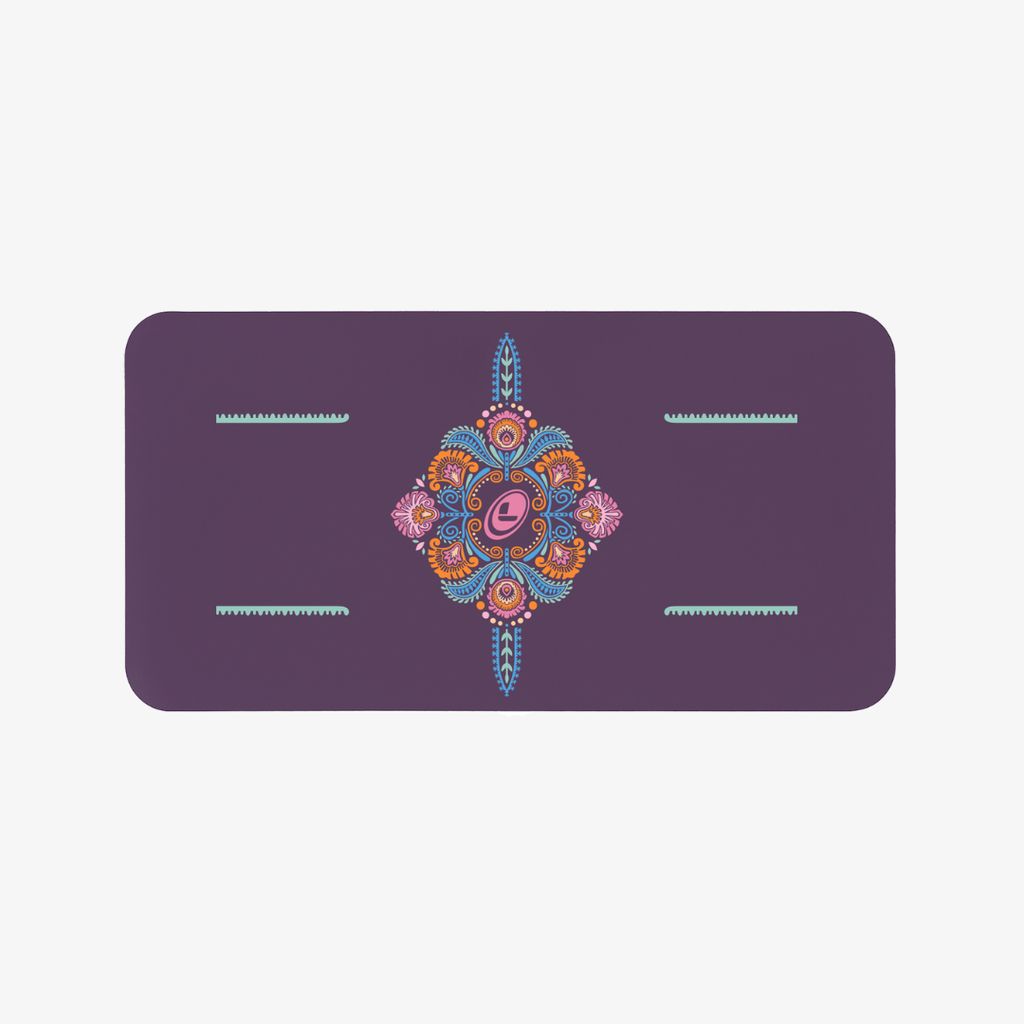 Liforme Mindful Garden Yoga Pad - Purple - Image 1