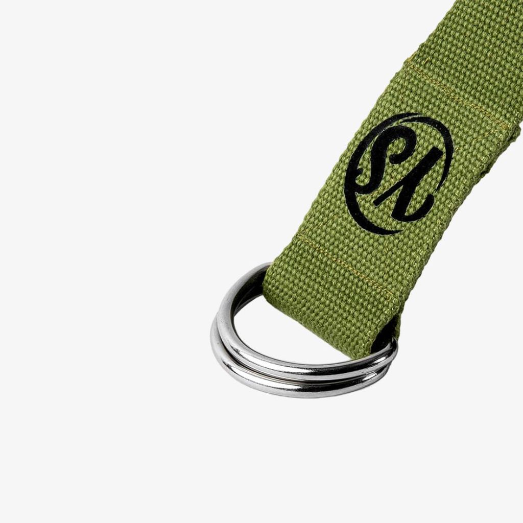 D-Ring Yoga Belt - Green - Image 3