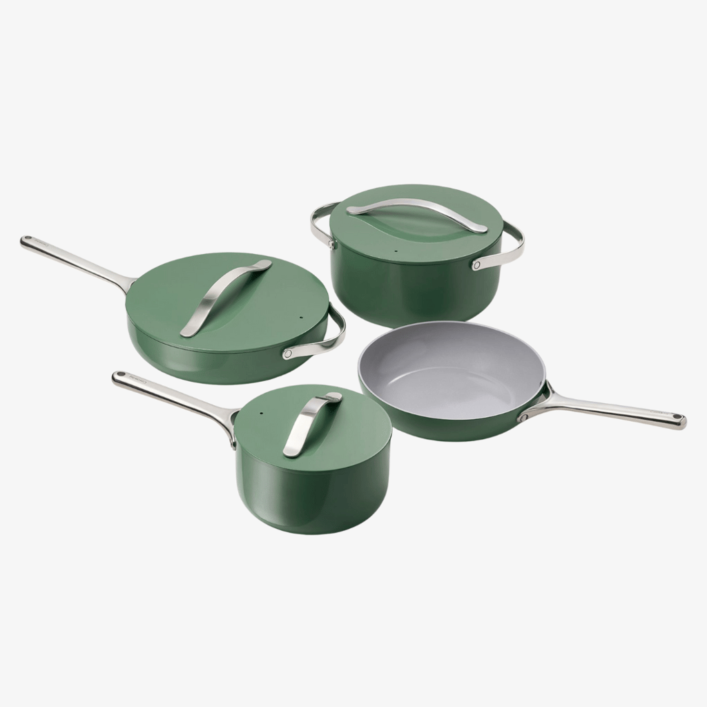 Non-Toxic Ceramic Non-Stick Cookware Set Sage - Image 1