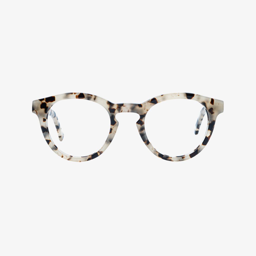 Alexander Blue Light Blocking Glasses (Day) - Ivory Tortoise with Clear Lens - Image 1