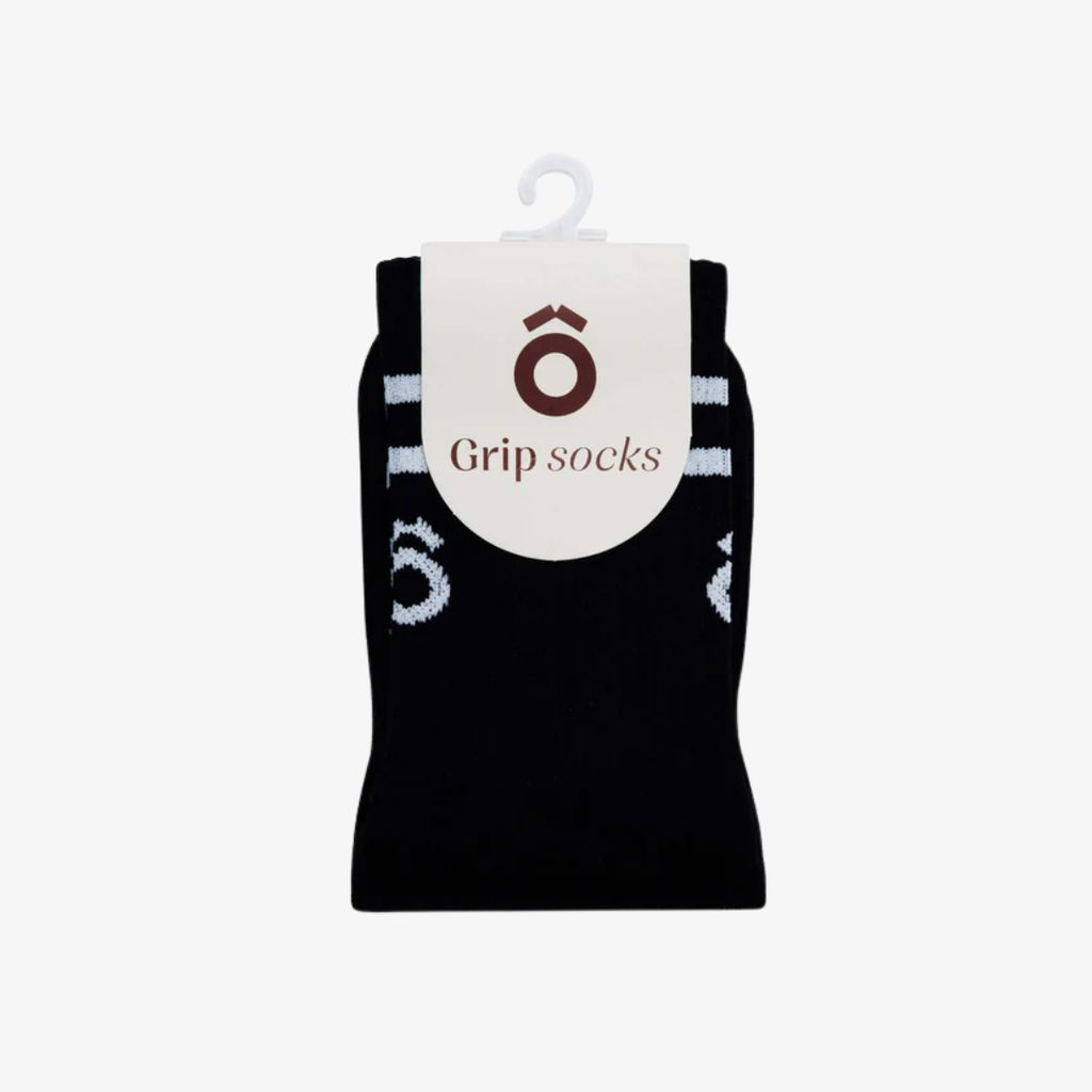 ÔWEAR Crew Sporty Stripes Pilates Grip Socks - Black - Image 1