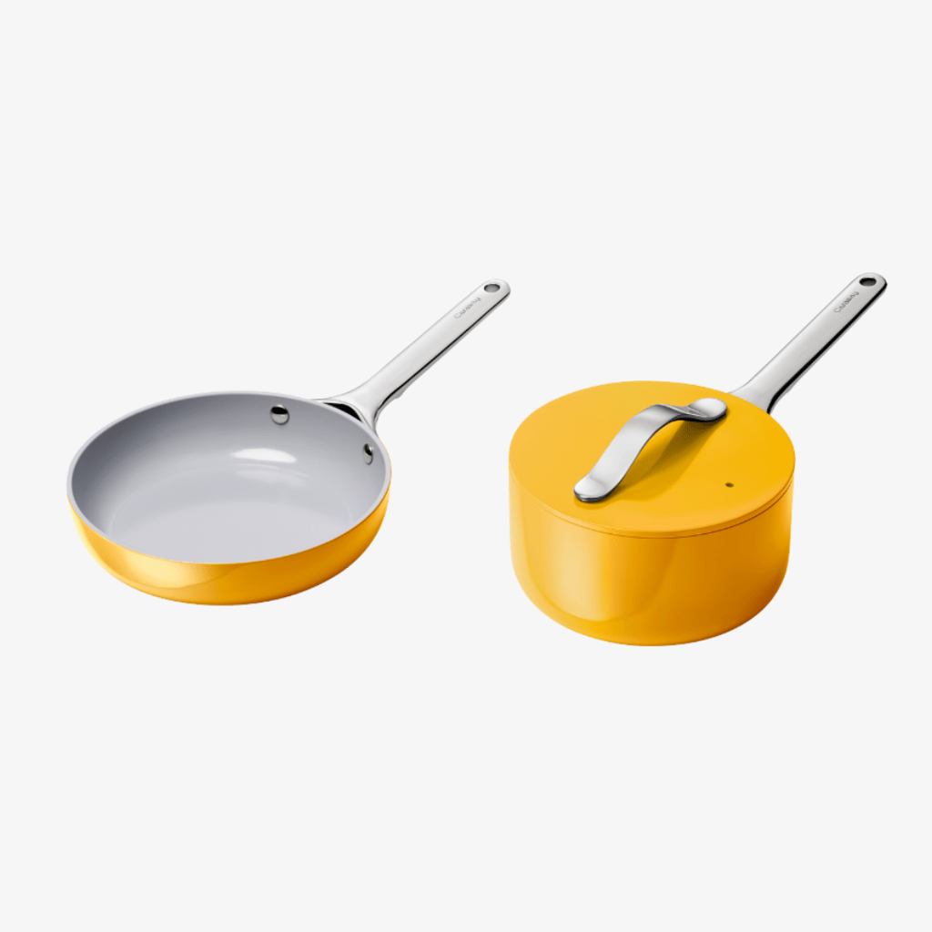 Non-Stick Ceramic Mini Fry Pan and Mini Sauce Pan Duo Marigold (Prekit) - Image 1