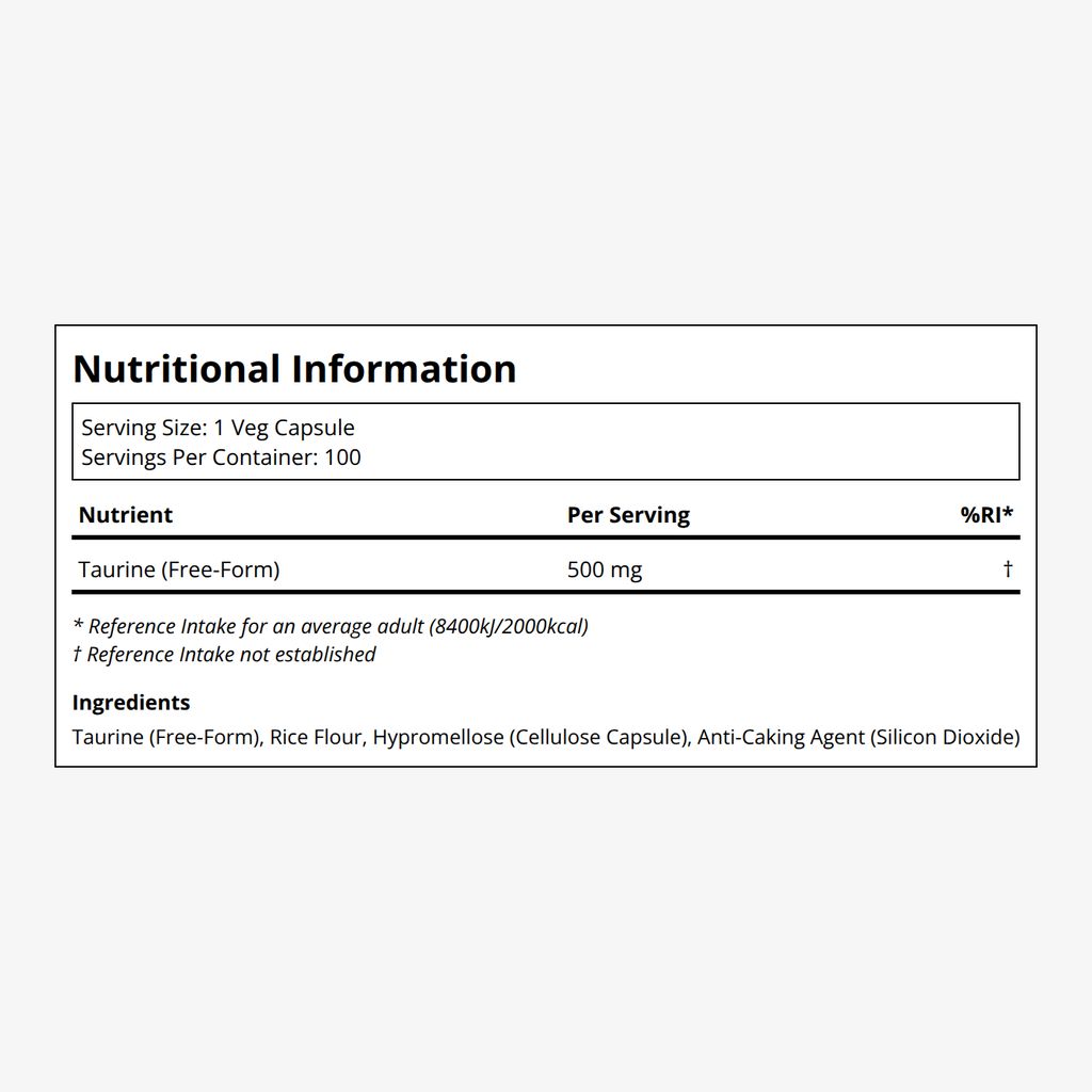 Taurine 500mg - Image 2