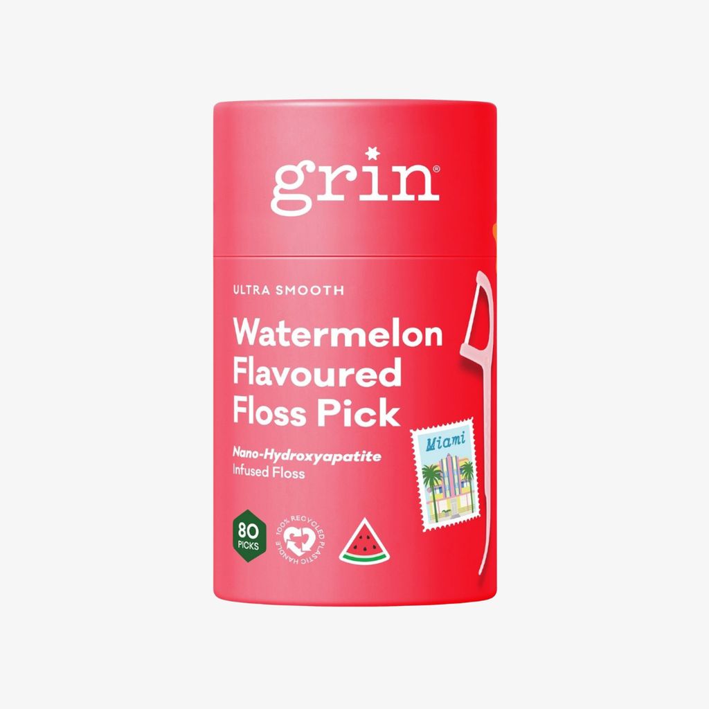 Ultra Smooth N-HA Infused Floss Picks Canister - Watermelon - Image 1