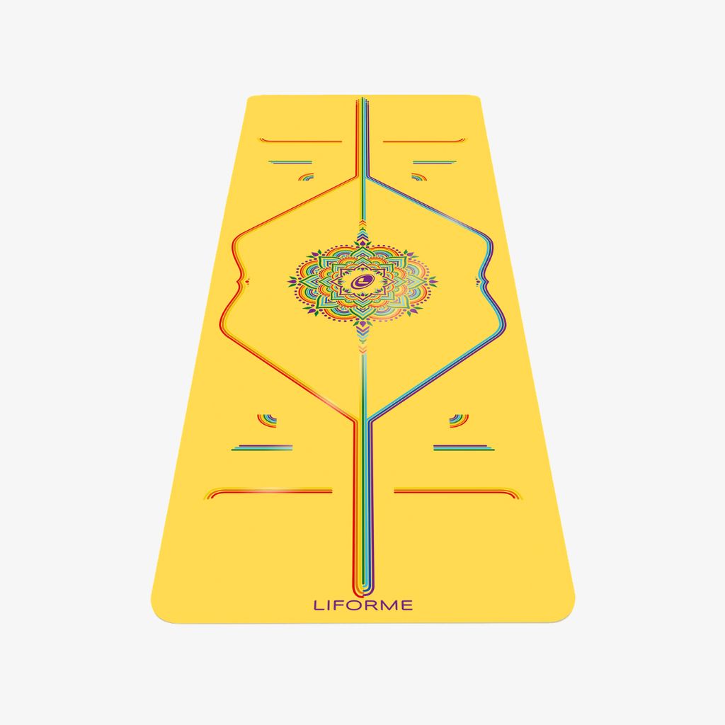 Liforme Rainbow Yoga Mat - Yellow Hope - Image 1
