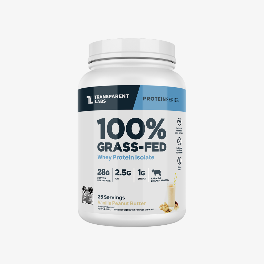 Molkenproteinisolat von Weidetieren – Vanille-Erdnussbutter