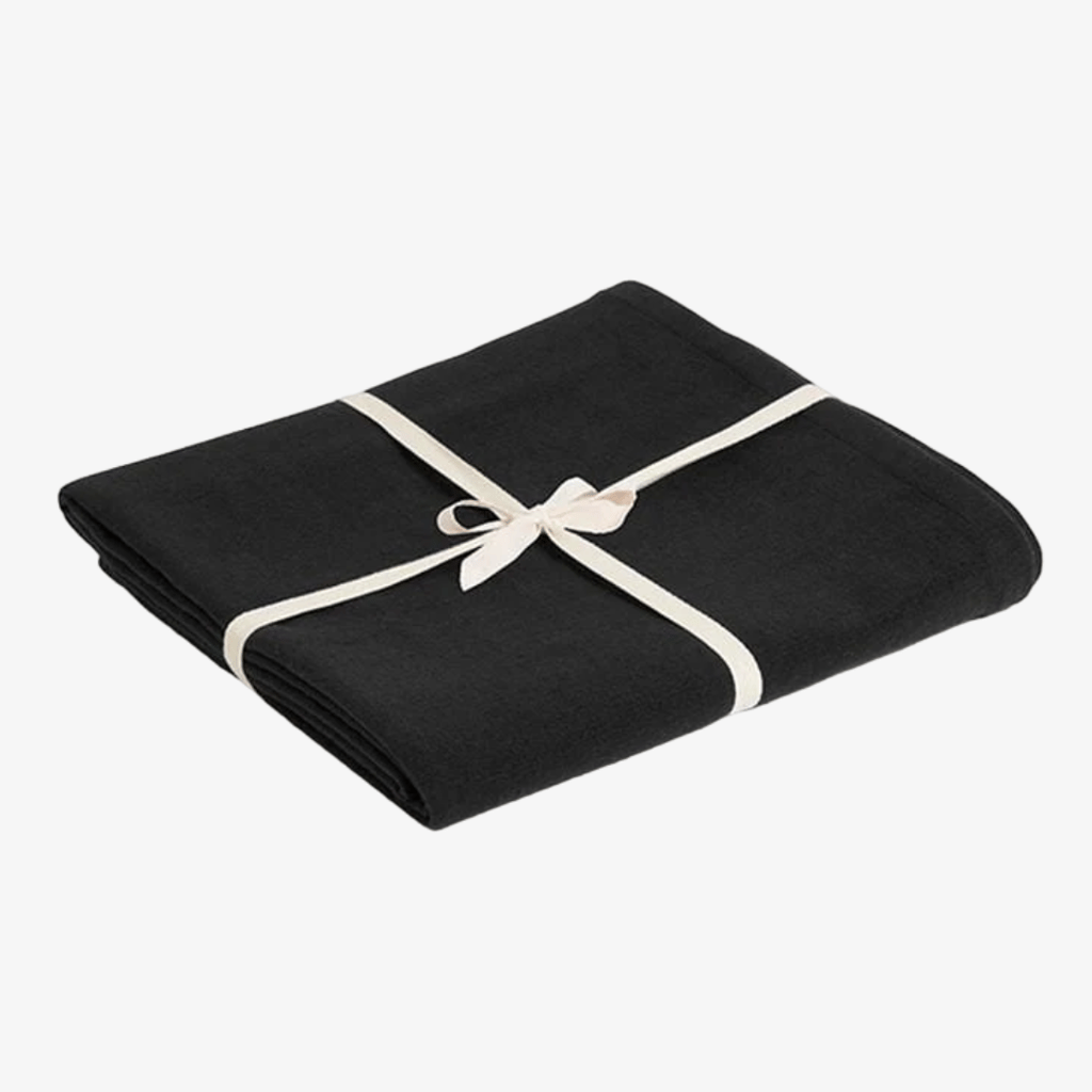 Organic Cotton Yoga Blanket - Black - Image 1
