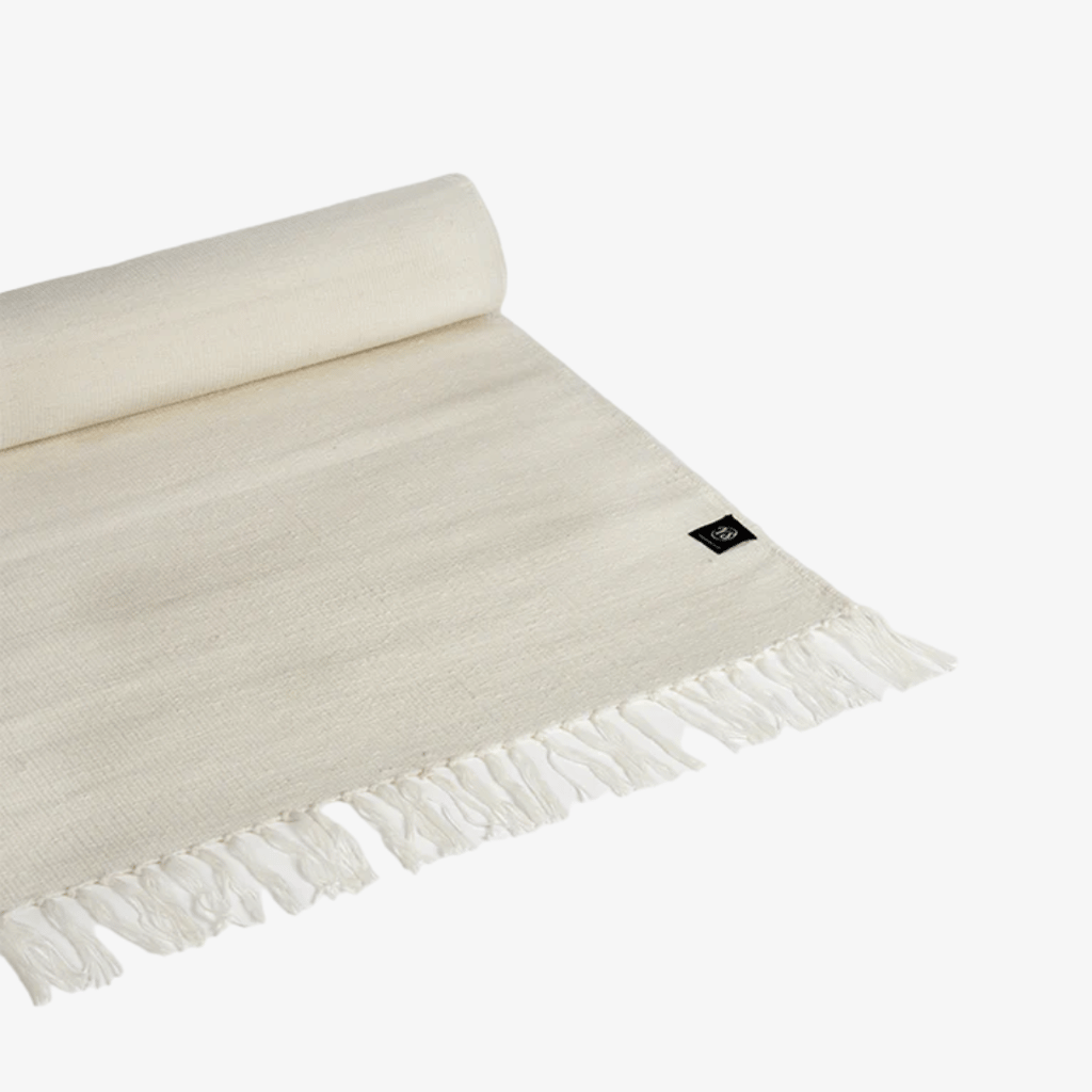 Organic Cotton Yoga Mat - Natural White - Image 2