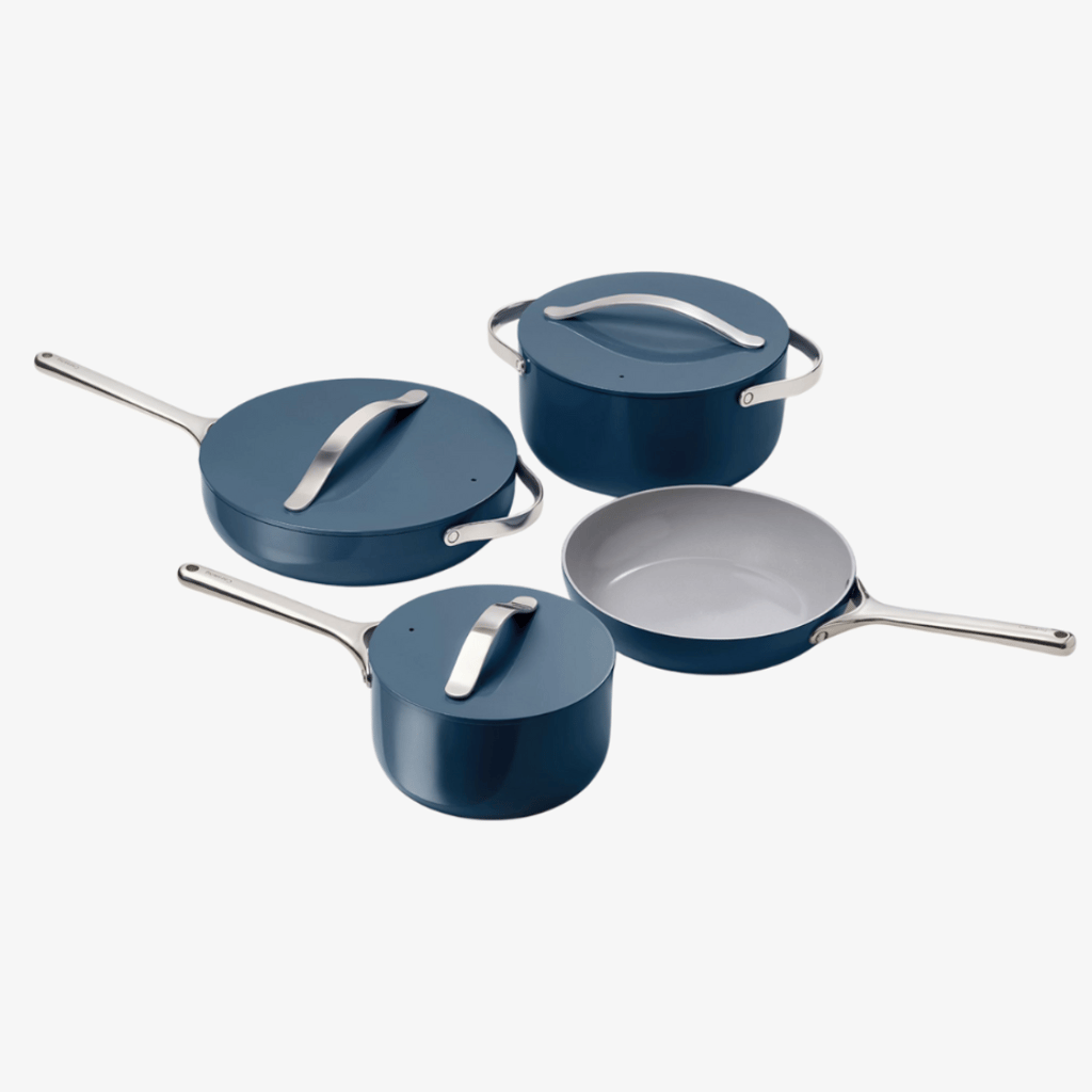 Non-Toxic Ceramic Non-Stick Cookware Set Navy - Image 1