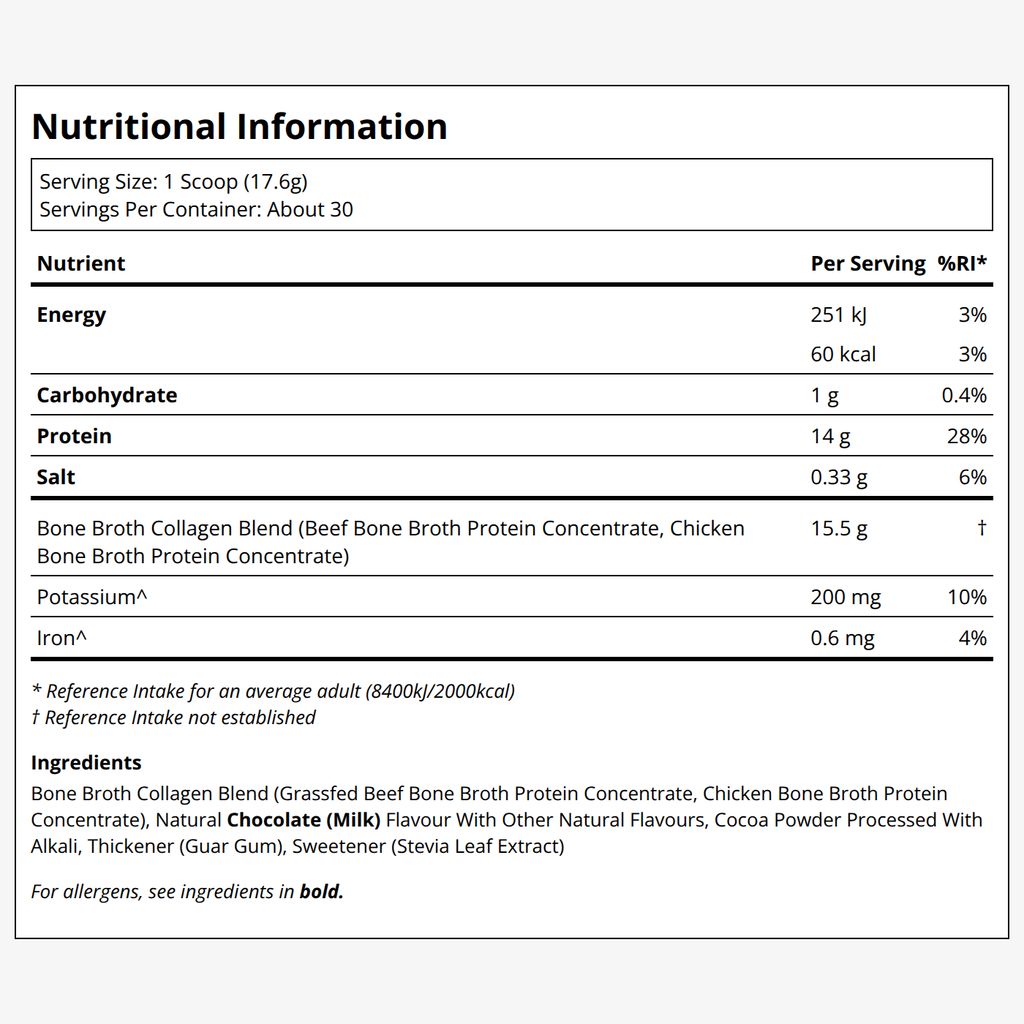 Bone Broth Collagen Protein Powder - Chocolate - Image 2