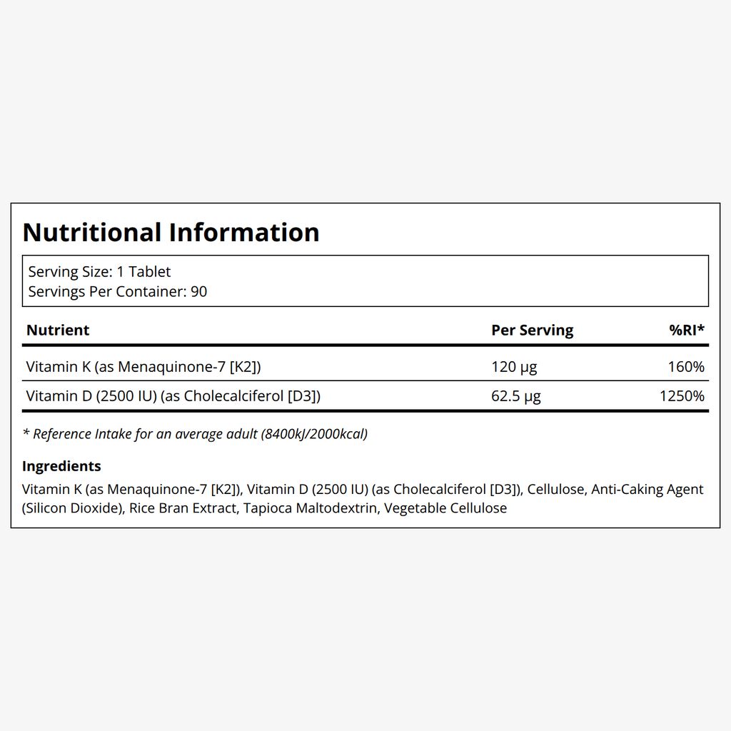 Vitamin D3 2500 IU with K2 120 mcg - Image 2