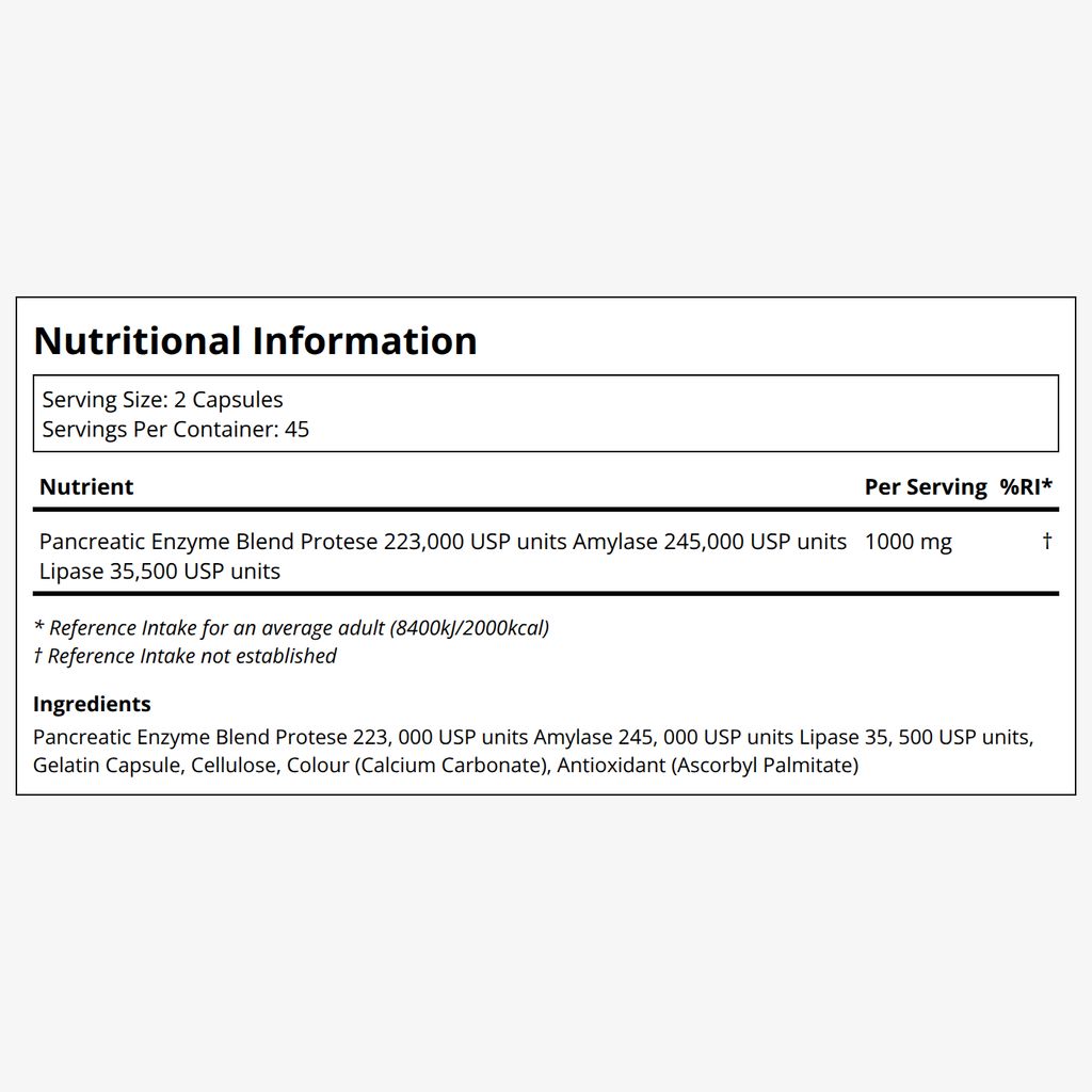 Pancreatic Enzymes 1000mg - Image 2