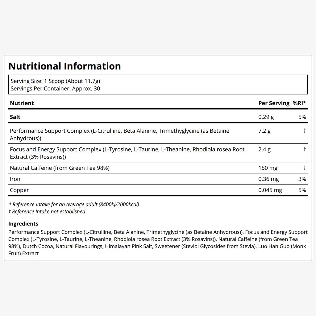 Pre-Workout Energy Elite Max - Chocolate Brownie Batter - Image 2