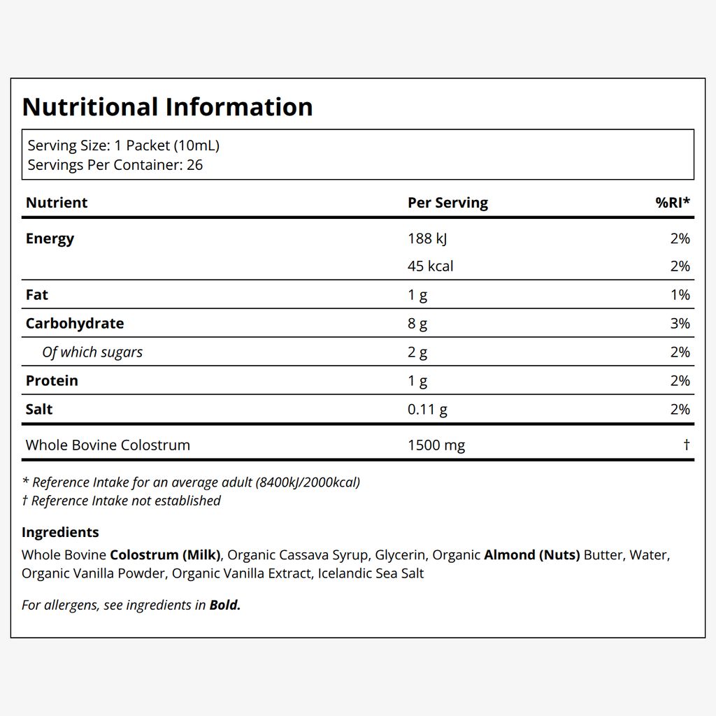 Liquid Colostrum - Vanilla Sea Salt - Liquid Packets - Image 2