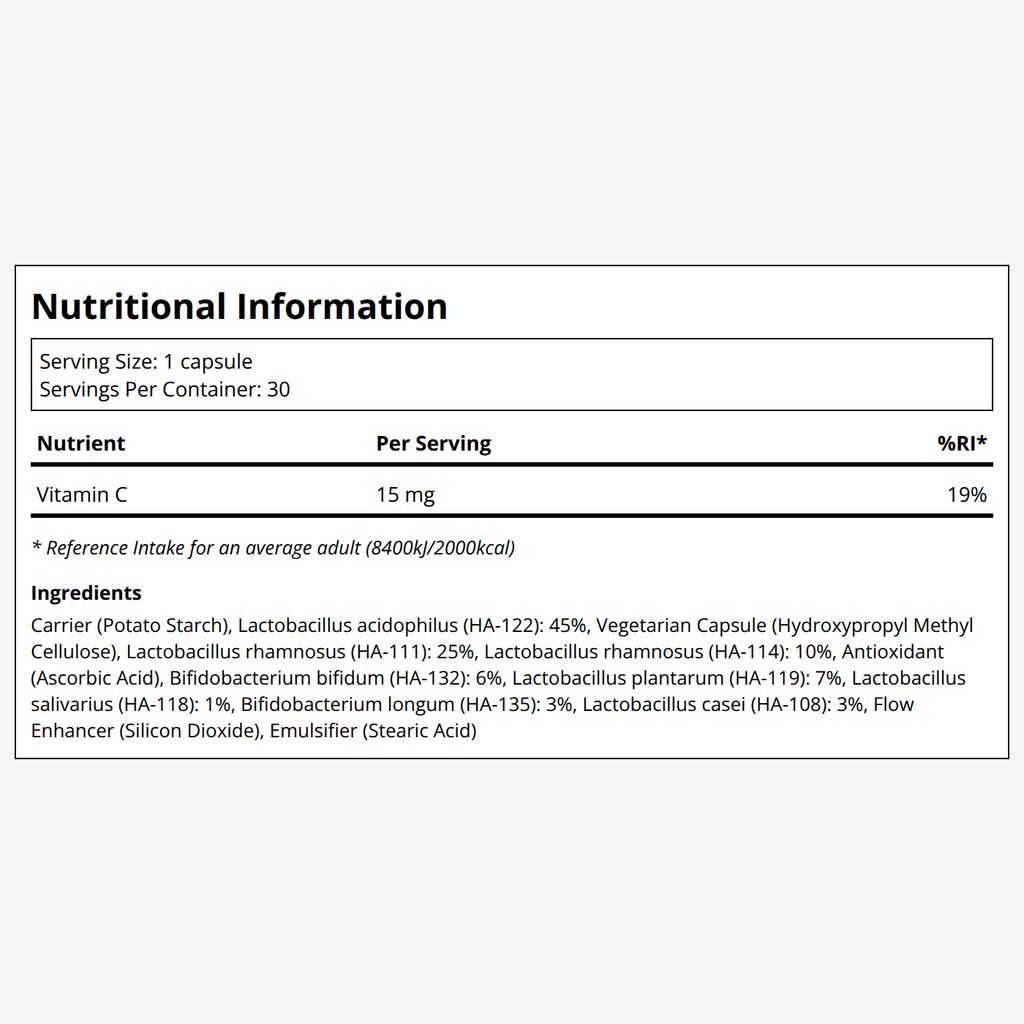 Super 8 Immune - 8 Probiotic Strains + Vit C - Image 2