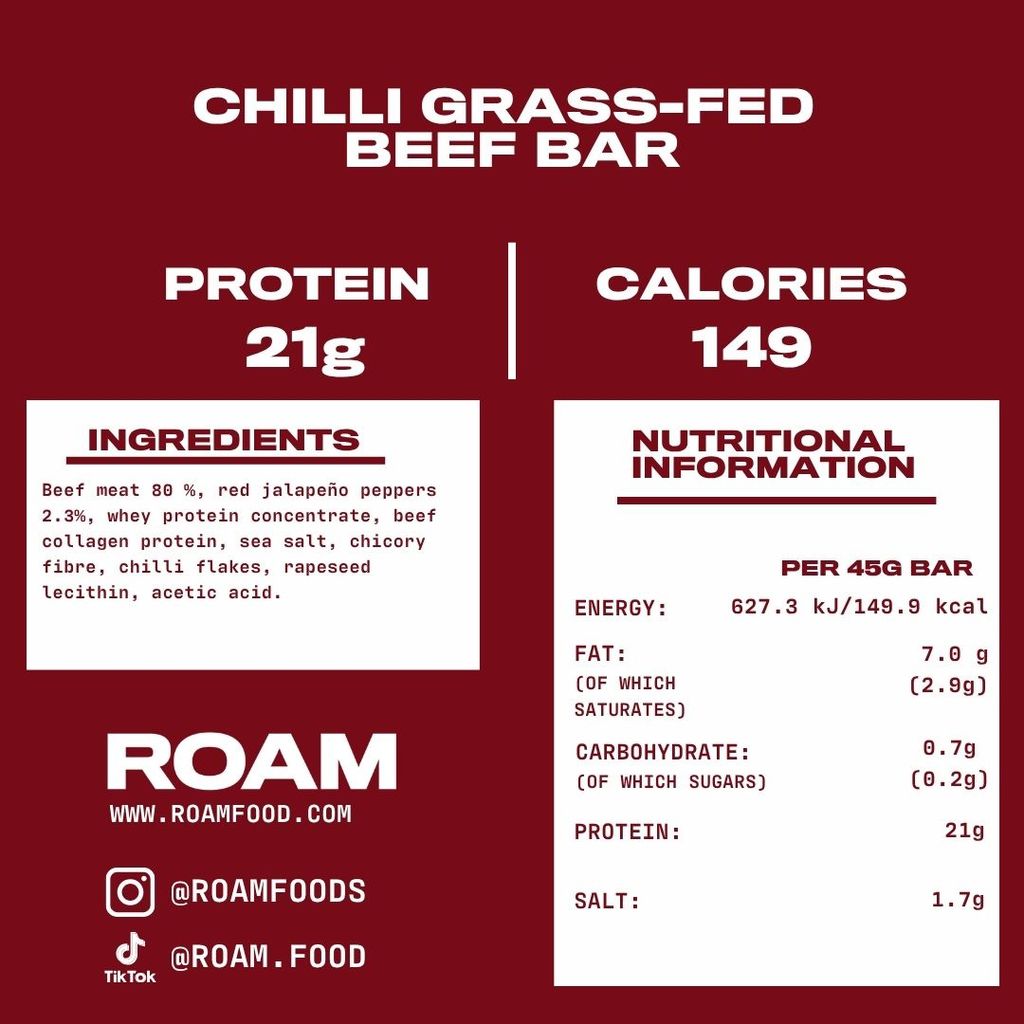 Grass-Fed Beef Bar - Chilli - Image 2