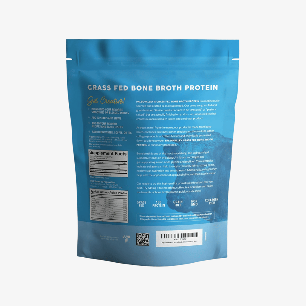 100% Grass Fed Bone Broth Protein Powder - Unflavoured - Image 4