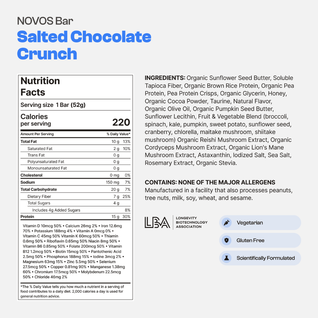 NOVOS Bar - 12 count - Chocolate - Image 3