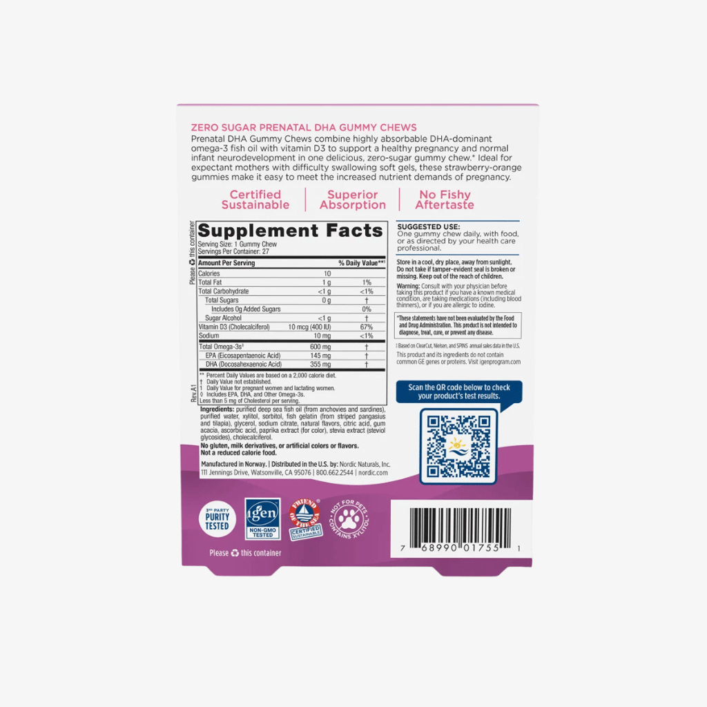 Zero Sugar Prenatal DHA Gummy Chews - Image 3