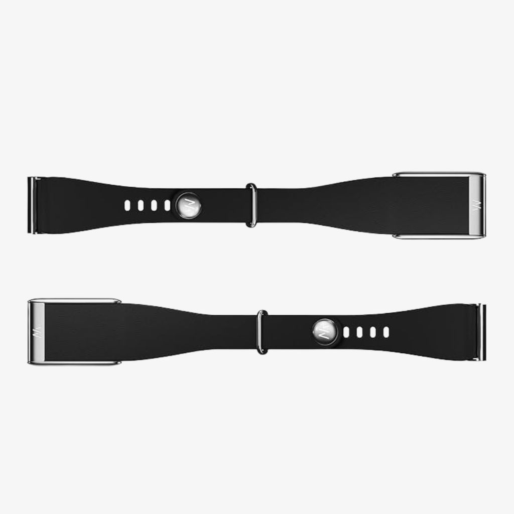 LeatherLuxe Tapered Band - 5.0 - Black with Titanium - Image 1