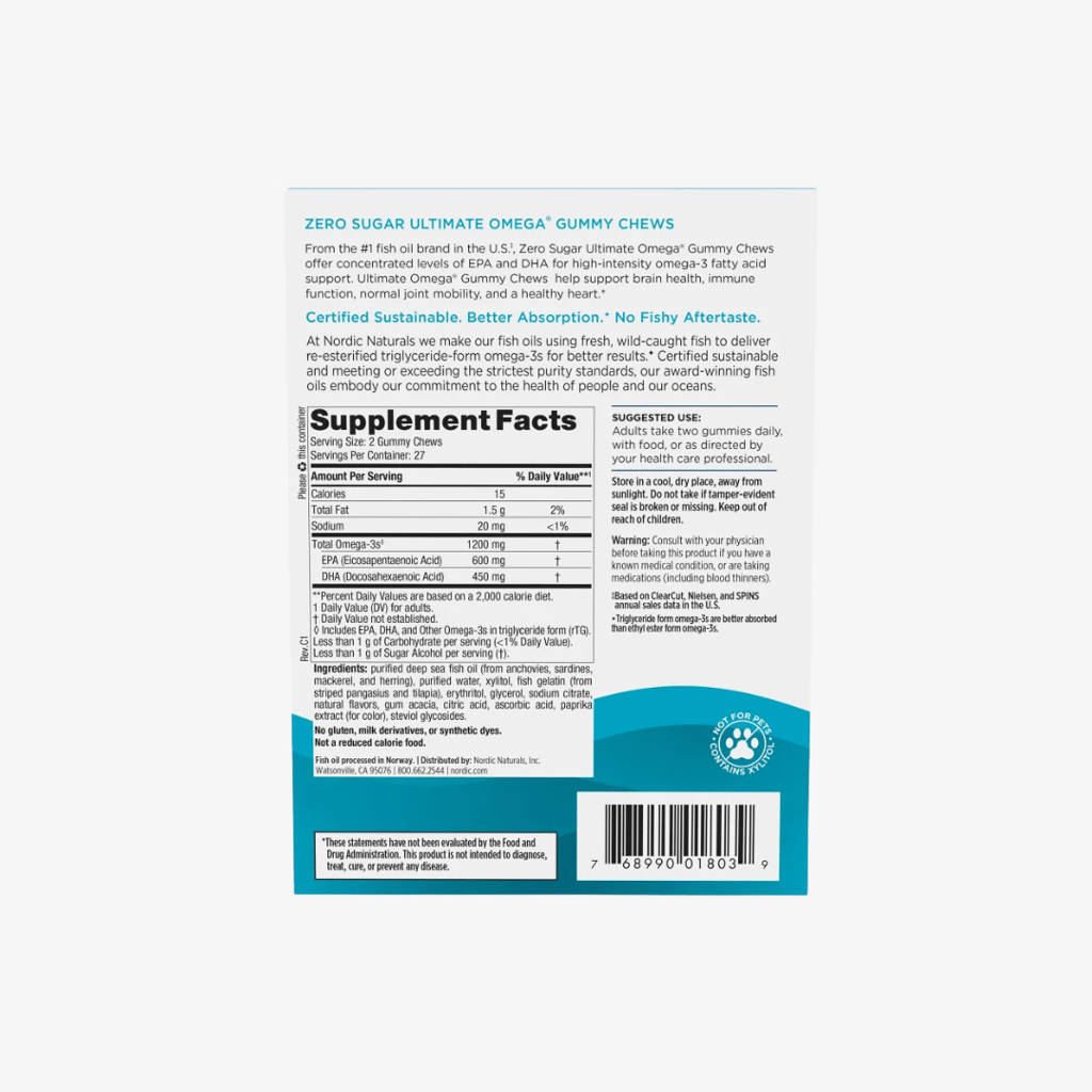 Zero Sugar Ultimate Omega Gummy Chews - Image 3