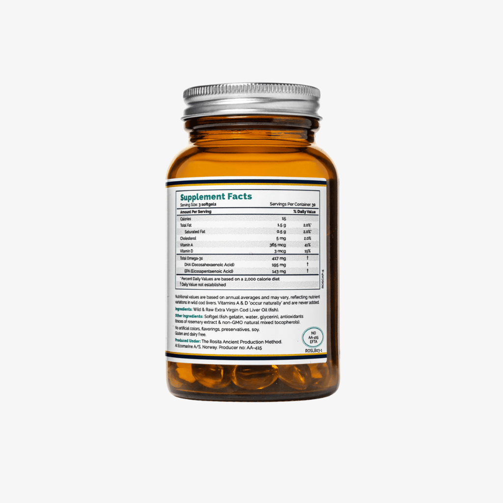 Extra Virgin Cod Liver Oil Softgels - Image 3