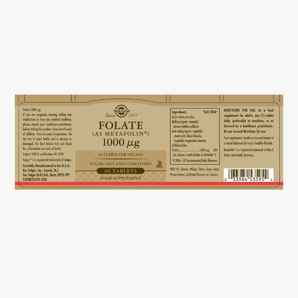 Folate 1000mcg - Image 2