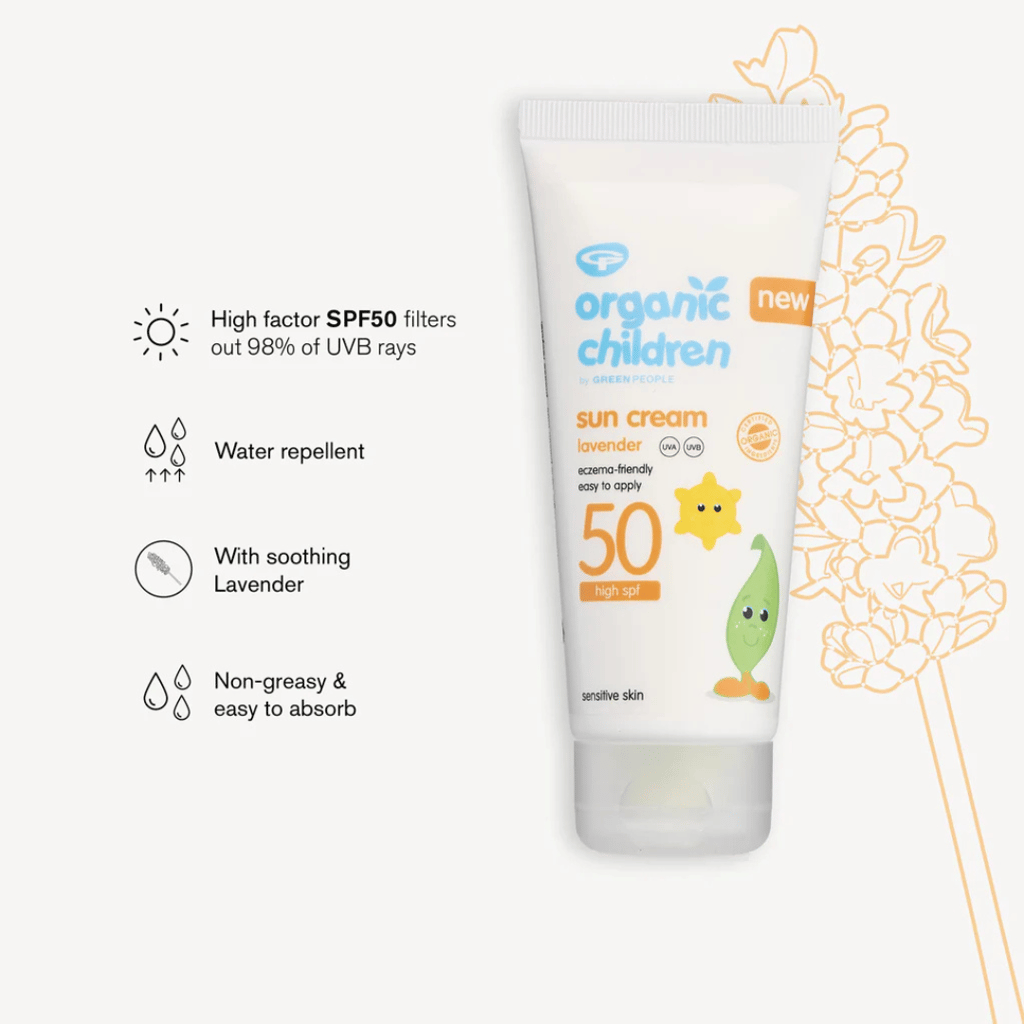 Organic Children Sun Cream SPF50 - Lavender - Image 2