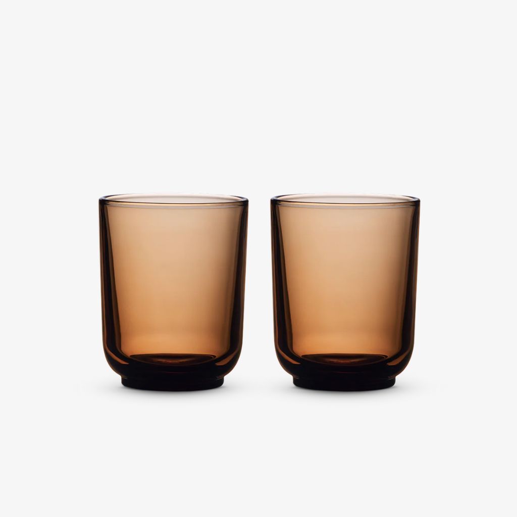 Pirch Latte Glasses - Amber - Image 1