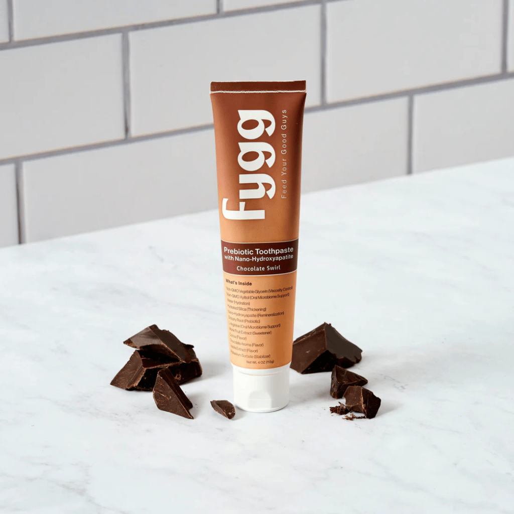 Nano-Hydroxyapatite Toothpaste with Prebiotics - Chocolate Swirl 4oz - Image 3