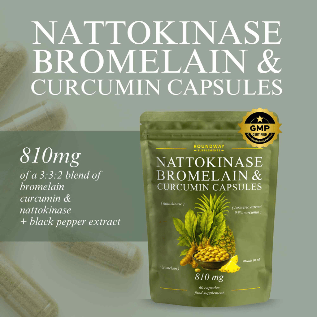 Nattokinase, Bromelain & Curcumin Capsules - Image 3