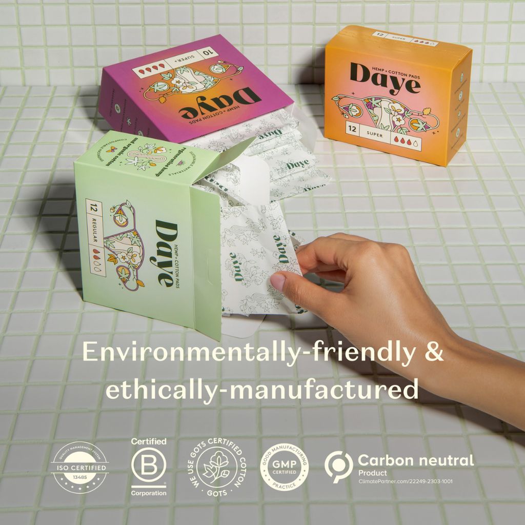 Organic Hemp Blend Sanitary Pads Super - Image 3