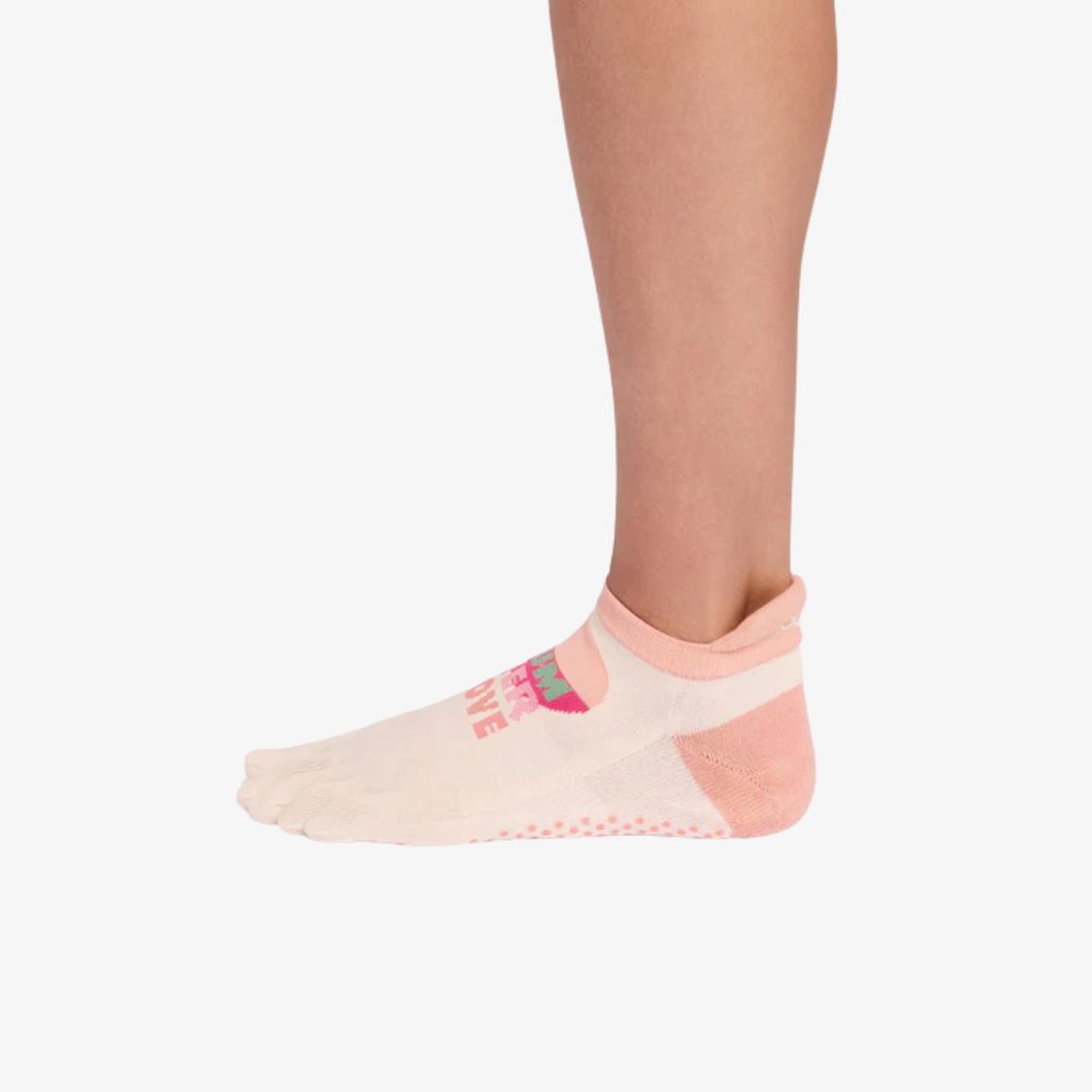 Full Toe Ultra Fine Knit Low Rise Grip Socks - Summer Love - Image 3