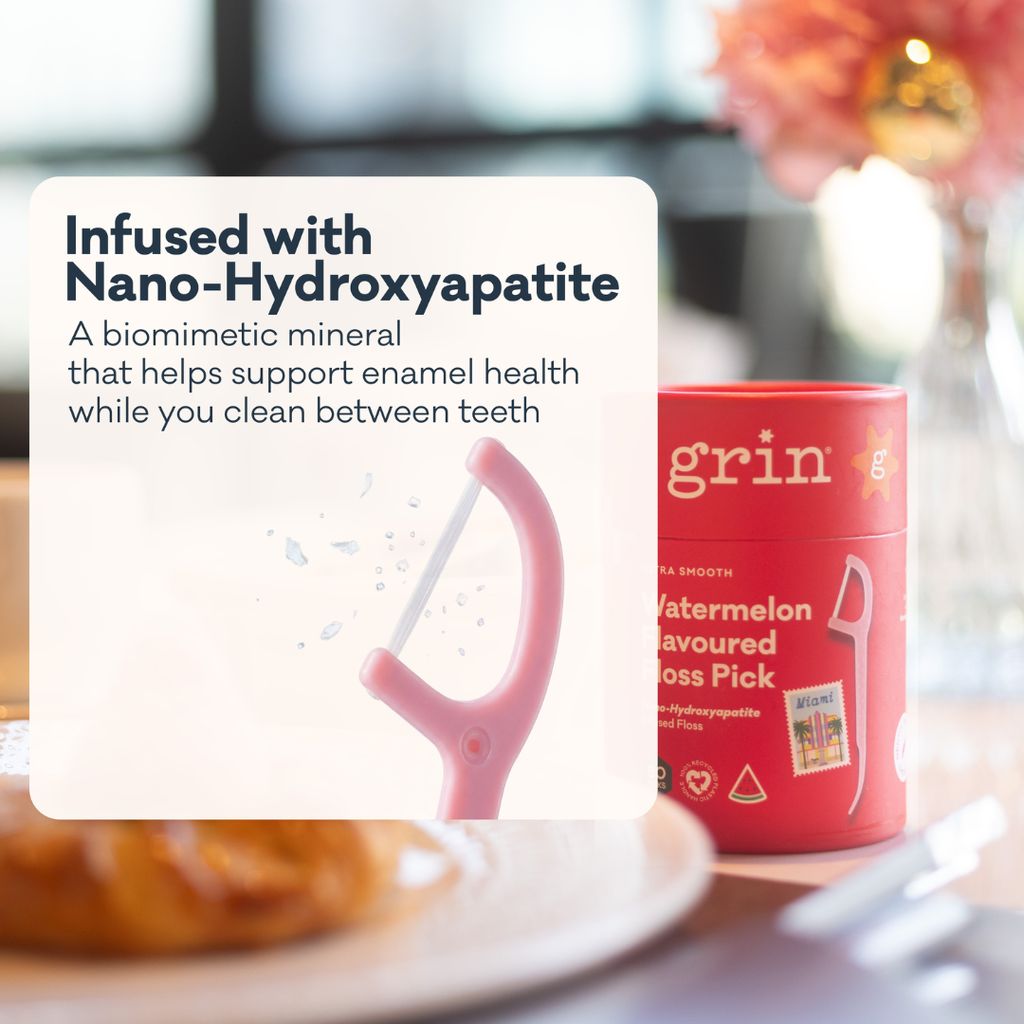 Ultra Smooth N-HA Infused Floss Picks Canister - Watermelon - Image 3