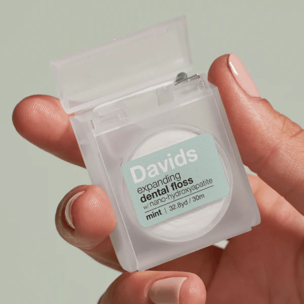 Davids Hydroxi™ expanding dental floss / refillable dispenser / mint - Image 3