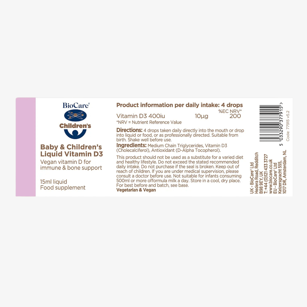 Baby & Children's Liquid Vitamin D3 - Image 3