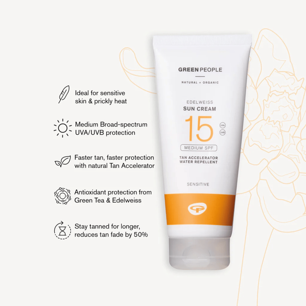 Edelweiss Sun Cream with Tan Accelerator SPF15 - Image 3