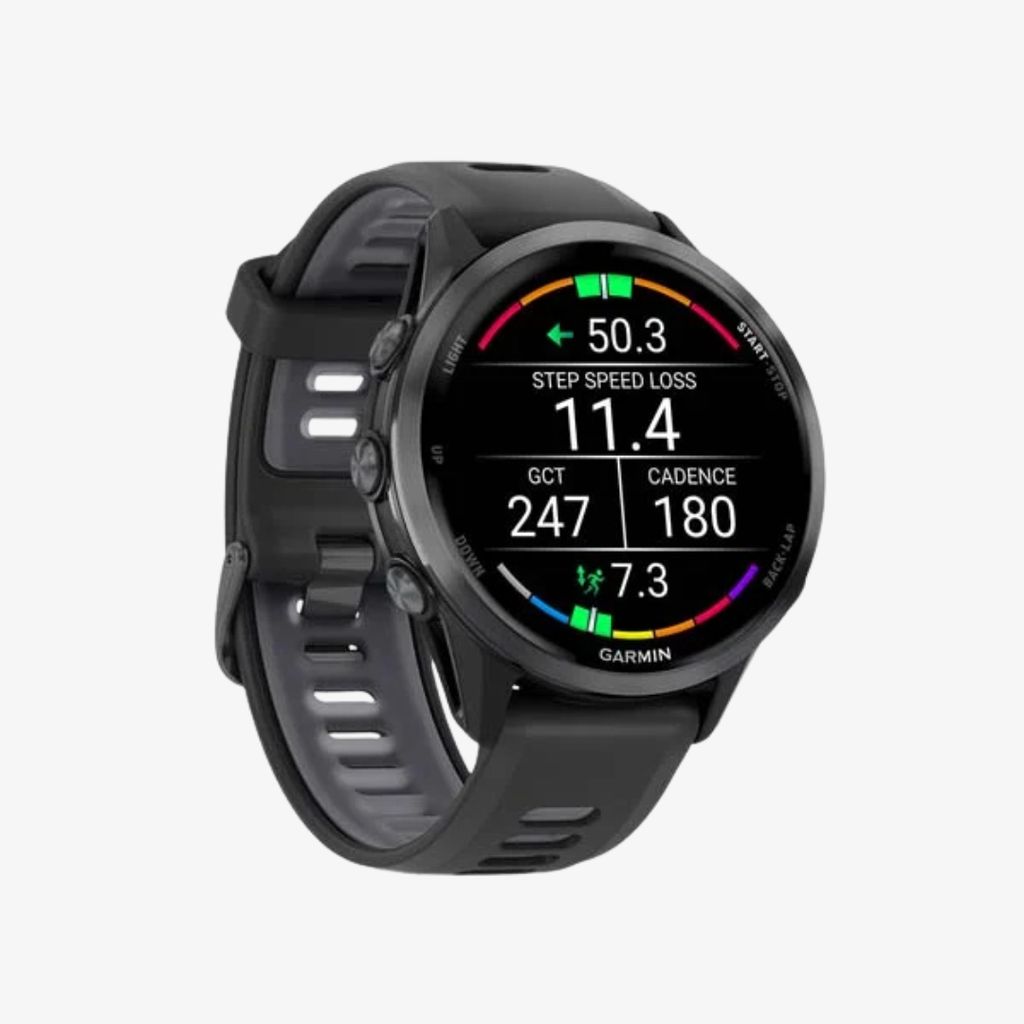 Forerunner® 970 - Carbon Grey DLC Titanium with Black Case and Black/Translucent Whitestone Band - Image 3
