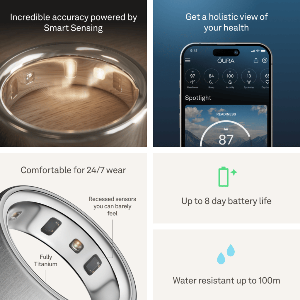 Oura Ring 4 - Brushed Silver - Image 4