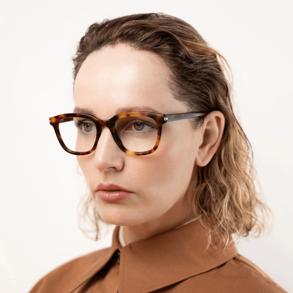 Rubin Blue Light Blocking Glasses (Day) - Brown Mottle - Image 4